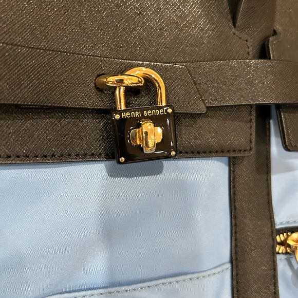 Henri Bendel Black and Blue Bag/ Backpack - Picture 12 of 16